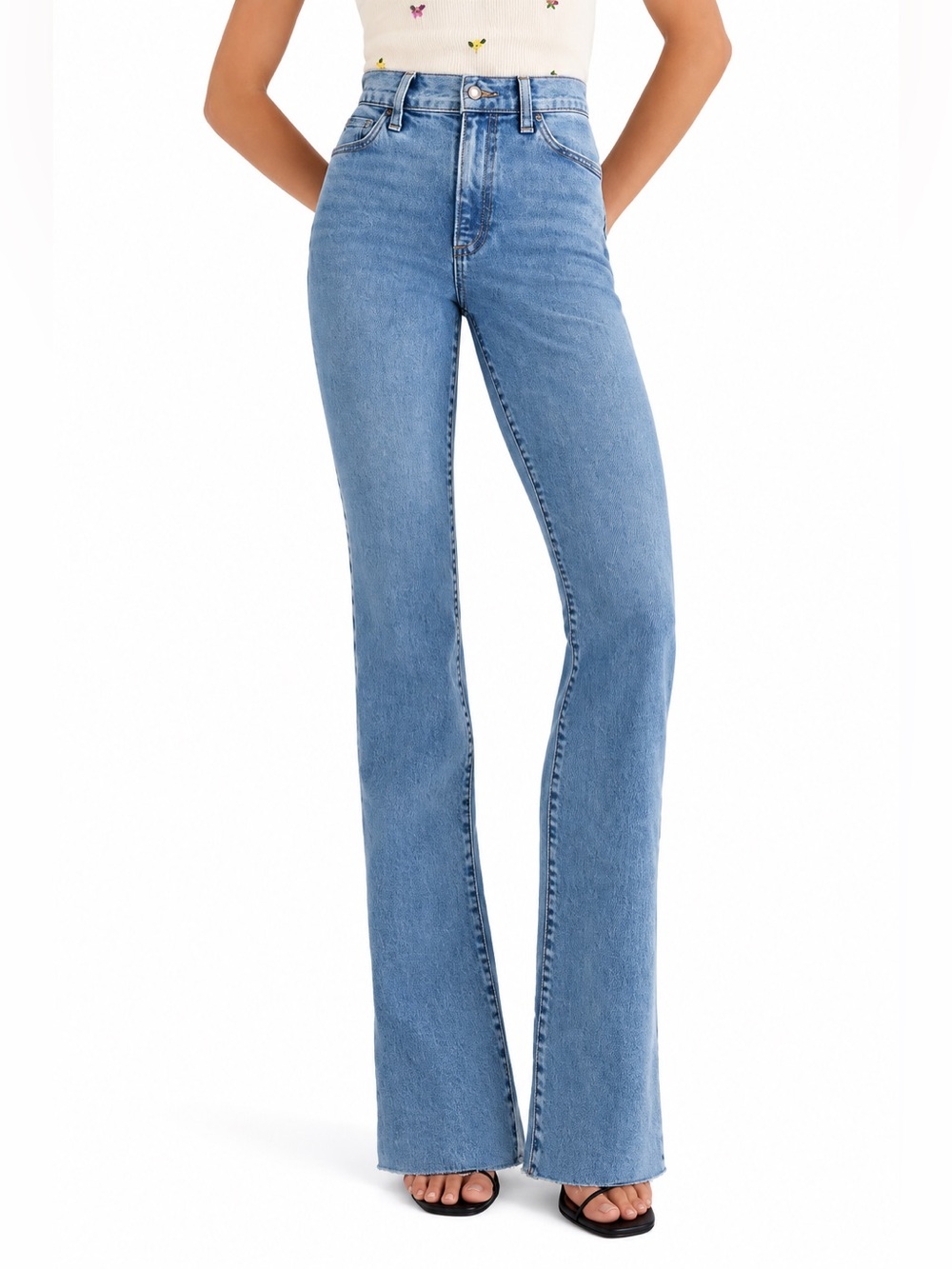 Favorite Daughter High-Rise Medium Blue Bootcut Jeans